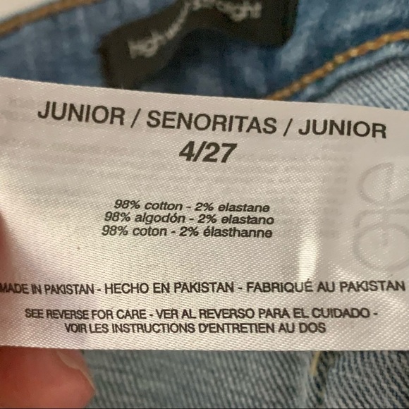 ELLA MOSS High Waist Straight Denim Shorts Raw Hem High Rise Size 4/27 - Picture 14 of 15